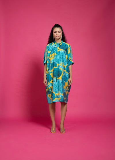 Garden Kaftan Shirt dress