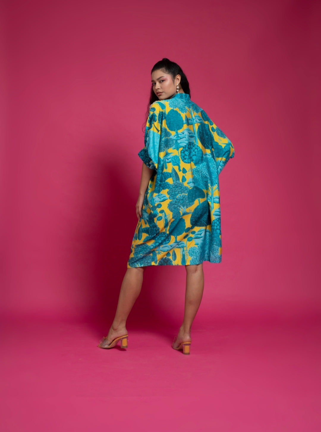 Garden Kaftan Shirt dress