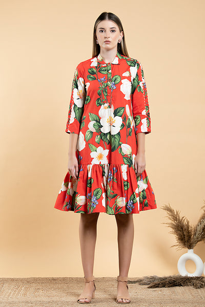 Wild Rose Shirt Dress