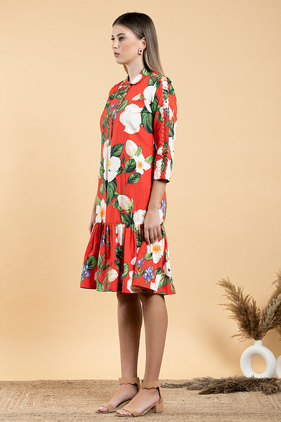 Wild Rose Shirt Dress